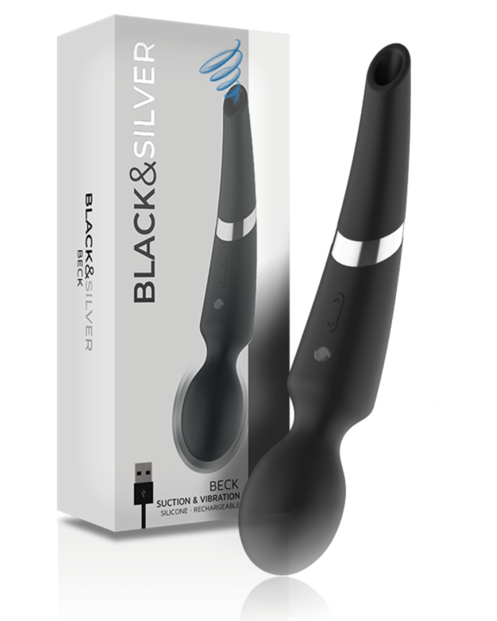 BECK Masseur Sucion et vibration Black & Silver