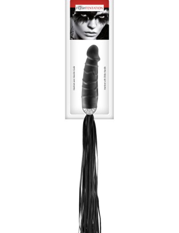 Martinet avec manche gode noir Fetish Tentation