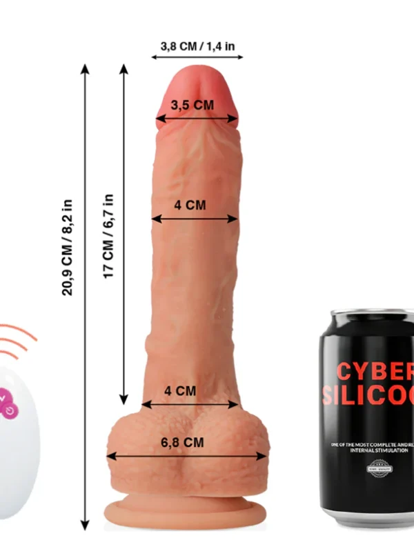 CYBER SILICOCK REMOTE REALISTIC HUCK 20.9 CM -O- 4 CM