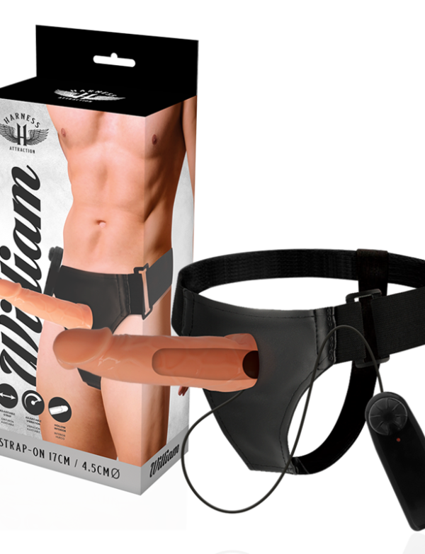 WILLIAN HOLLOW STRAP ON AVEC VIBRATEUR 17 X 4.5CM - HARNESS