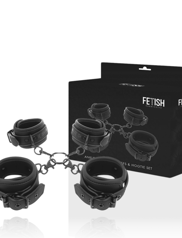 FETISH SUBMISSIVE™ - ENSEMBLE DE MENOTTES POUR MAINS ET CHEVILLES AVEC DOUBLURE EN NOPRÈNE