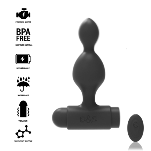 BLACK&SILVER™ - TUCKER PETITE TÉLÉCOMMANDE POUR PLUG ANAL EN SILICONE