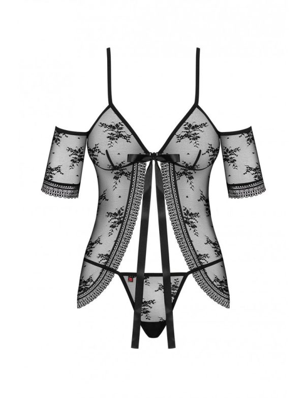 Jennifairy Babydoll & Thong Black -S/M- Obsessive