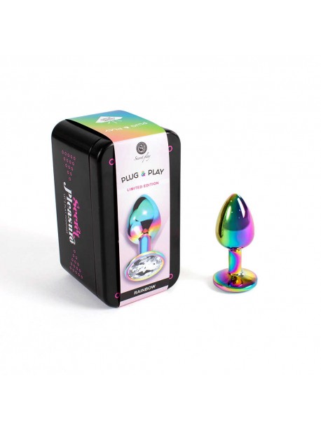 Plug anal S secret play - Rainbow metal