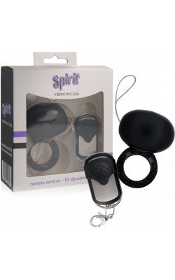SPIRIT - VIBRATING TELECOMMANDE COCK RING NOIR