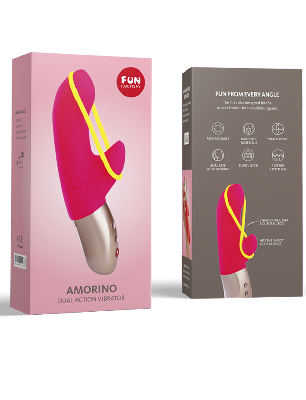 Petit vibromasseur double stimulation FUN FACTORY "Amorino" - Rose