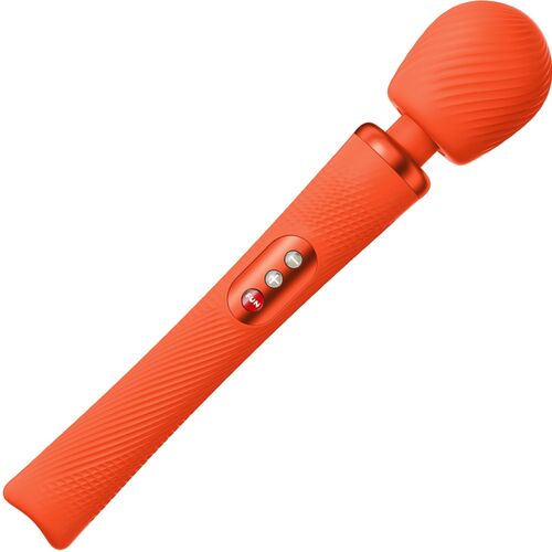 FUN FACTORY VIM WAND RUMBLE VIBRANTE RECHARGEABLE EN SILICONE - ORANGE LEVER DU SOLEIL